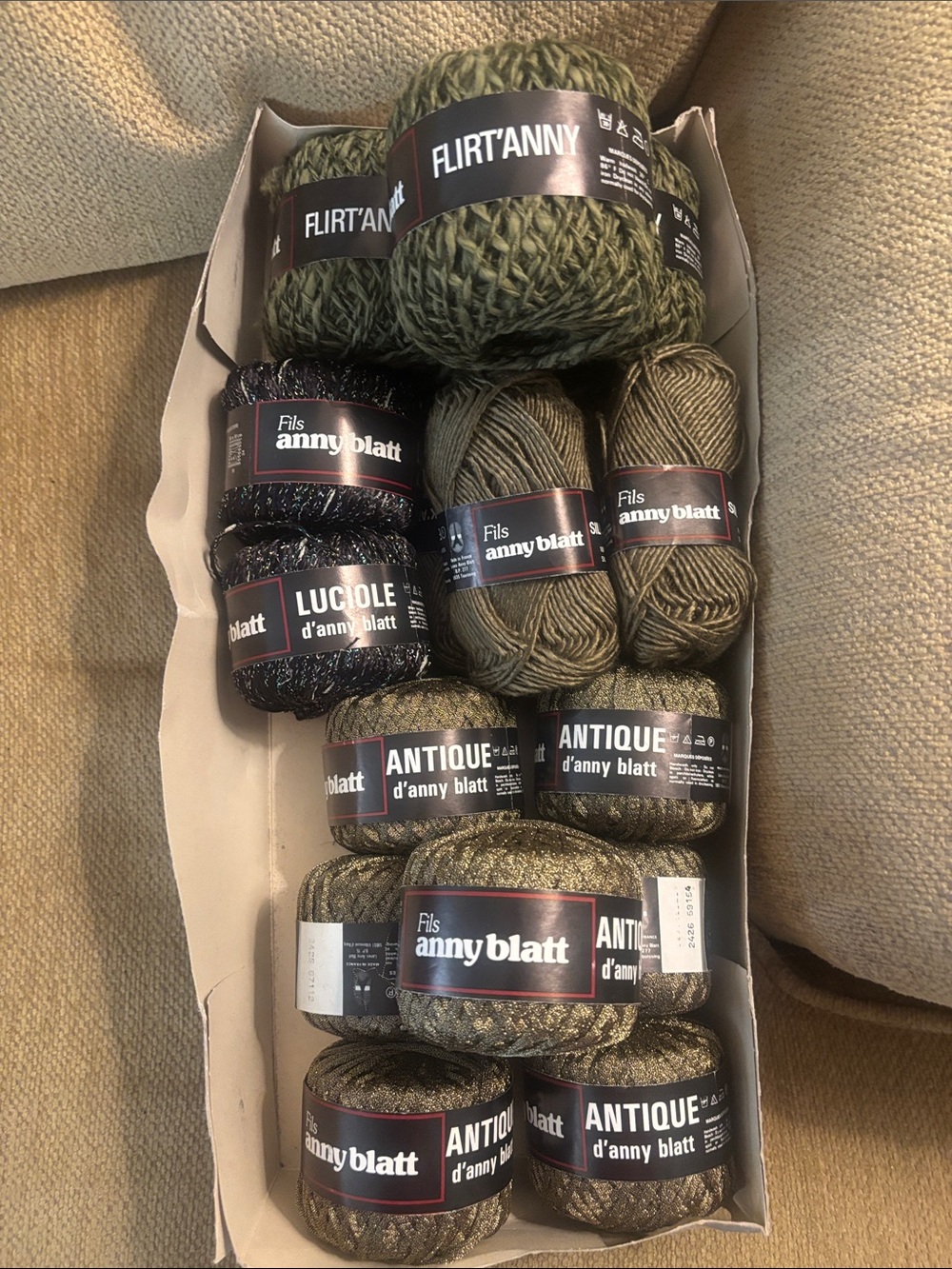 Anny Blatt specialty yarn- 16 skeins in bundle Silks, cottons, metallics!